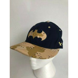 Under Armour Batman Camo Hat Mens M/L Navy Blue Brown